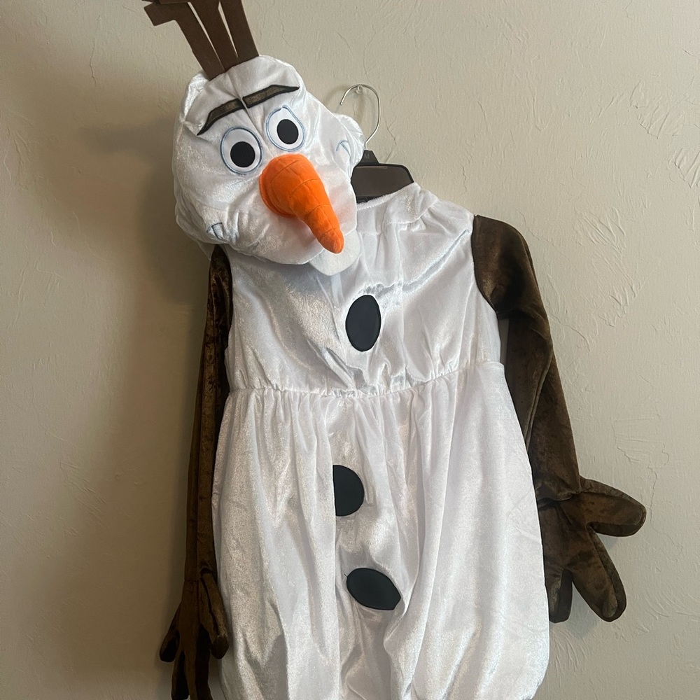 Olaf Disney Snowman Costume - White and Brown